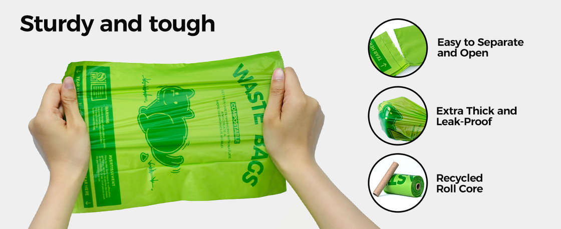 Docco Doug 100% Home Compostable Leak-Proof Odor Control Pet Waste Bags for Dogs