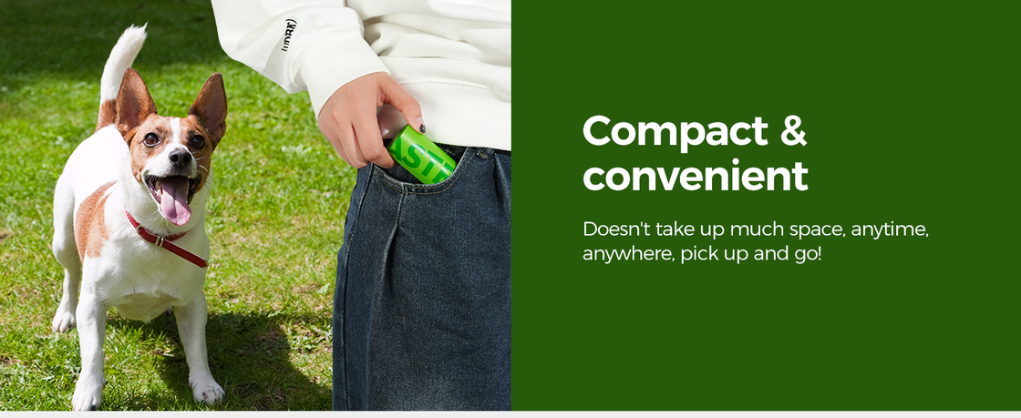 Eco-friendly biodegradable pet poop bags with customizable sizes for hygienic waste handling