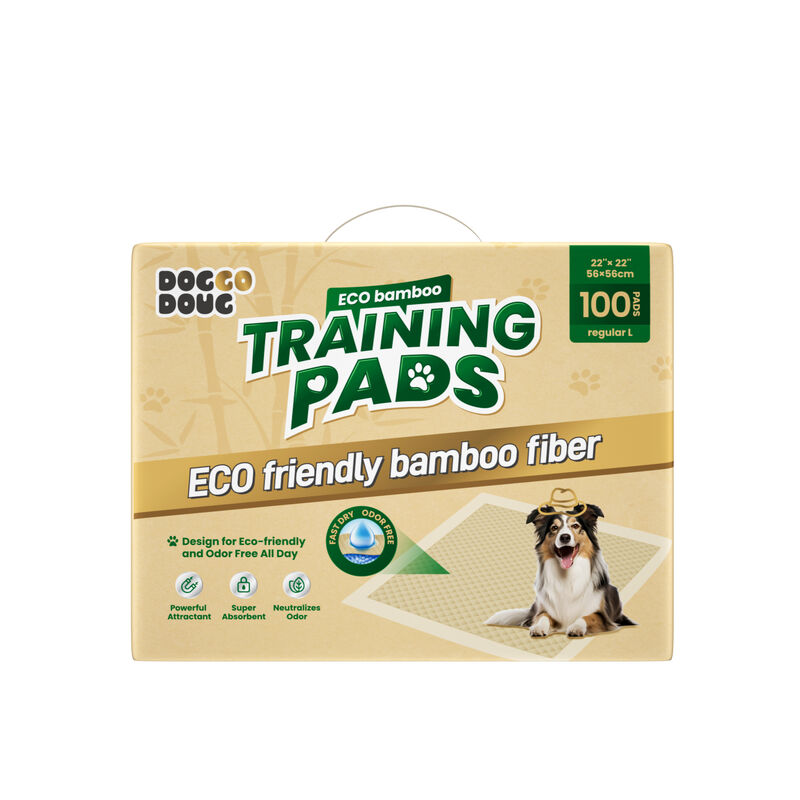 Eco-friendly, highly absorbent bamboo pulp pet training pads—supporting the healthy growth of pets, large and small.