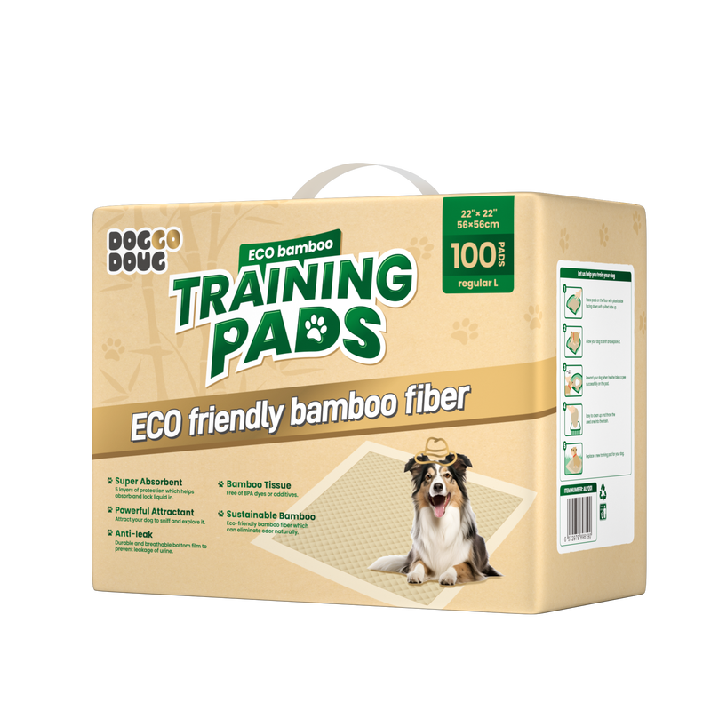 Eco-friendly, highly absorbent bamboo pulp pet training pads—supporting the healthy growth of pets, large and small.