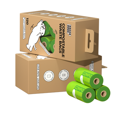 Docco Doug 100% Home Compostable Leak-Proof Odor Control Pet Waste Bags for Dogs